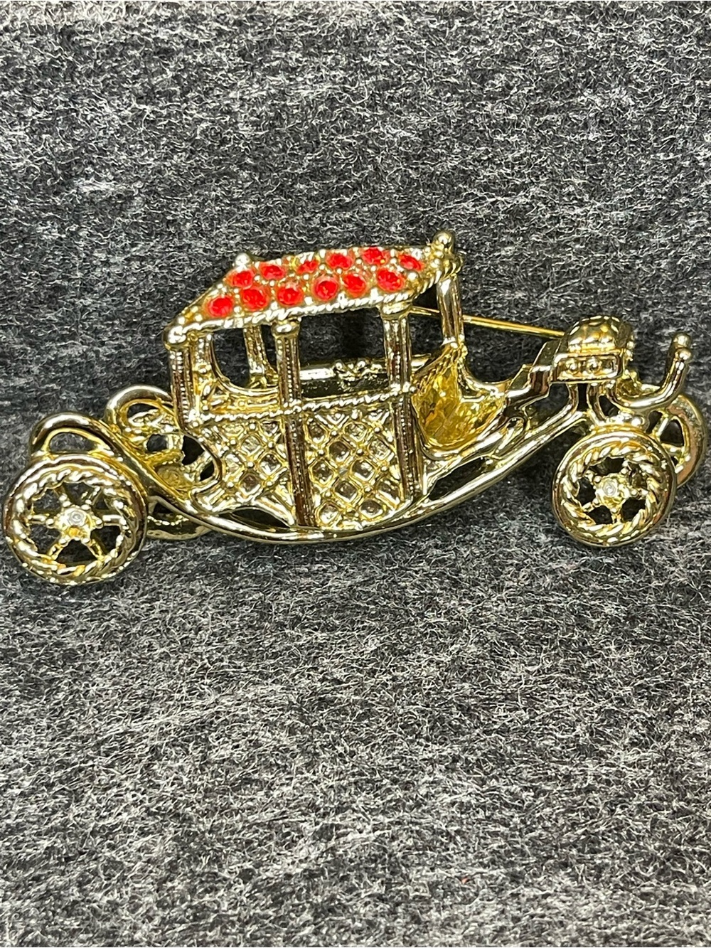Vintage AJC antique car brooch